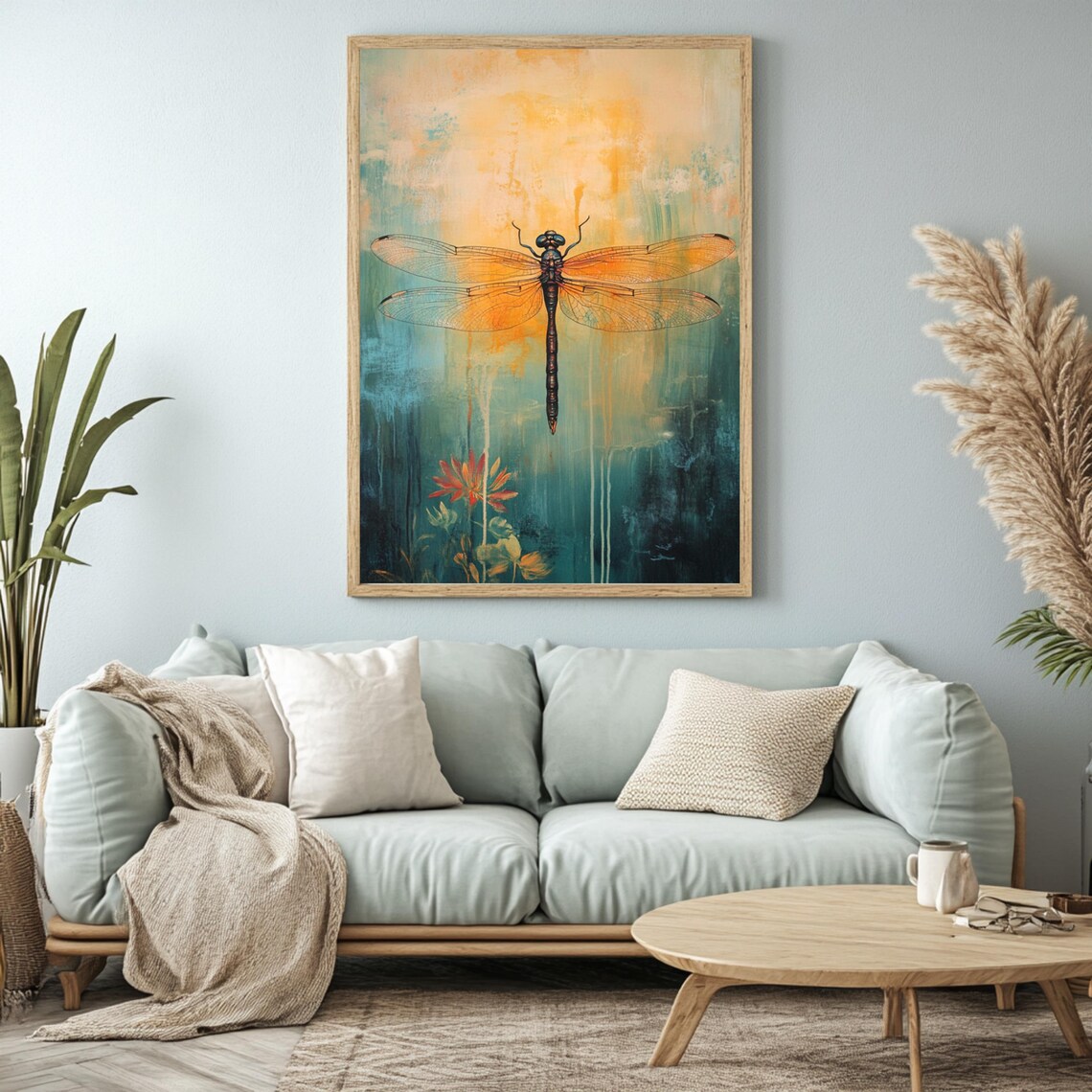 Dragonfly Boho Nature Art Print, Dorm Decor - Image 2