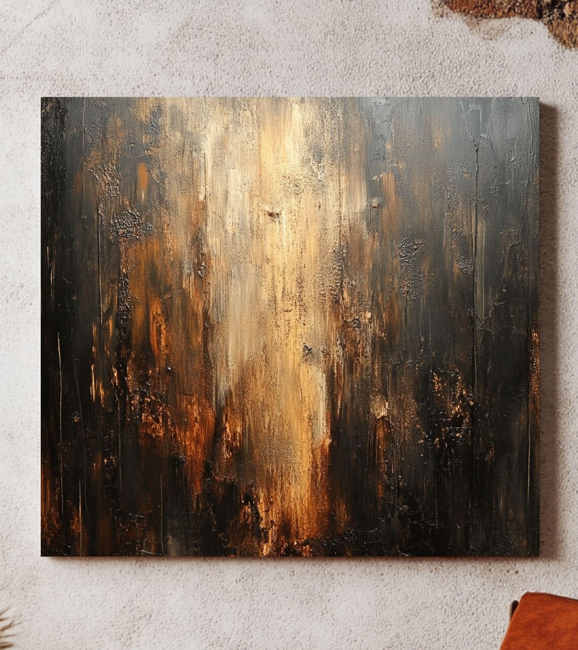 Modern Minimalist Abstract Wood Design, Rustic Decor