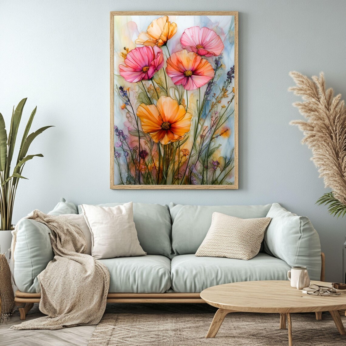 Alcohol Ink Wildflowers, Vibrant Floral Abstract - Image 4