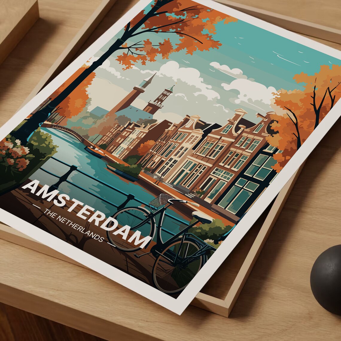 Amsterdam Birthday Gift Wall Art Print - Image 3