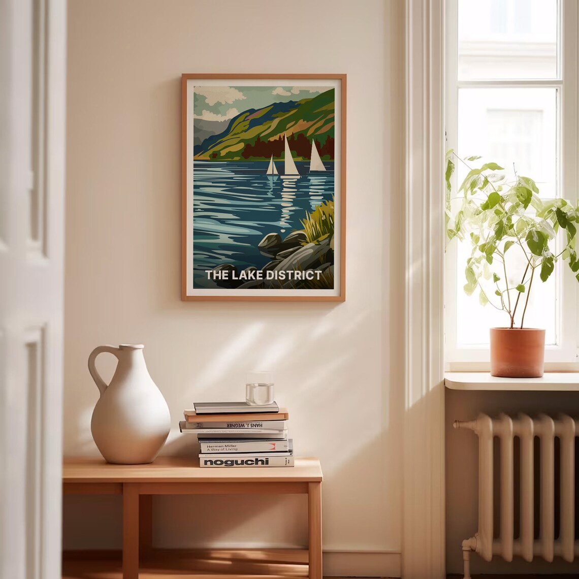 The Lake District Sailing Boats Fell Hills England Travel Poster - Image 4