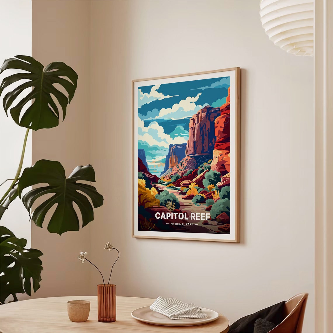 Capitol Reef National Park Red Rock Canyon Utah Desert Poster - Image 2