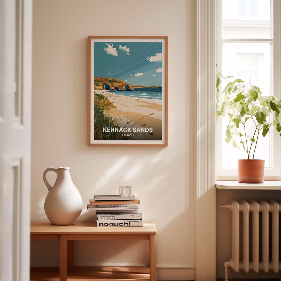 Kennack Sands Cornwall Travel Poster Golden Beach Dunes Retro Art - Image 4
