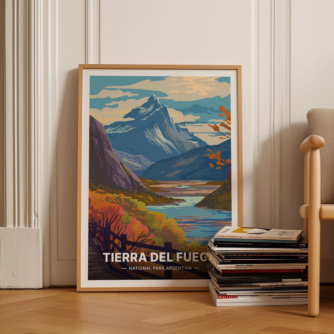 Tierra del Fuego National Park Poster Argentina Patagonia Lake Art