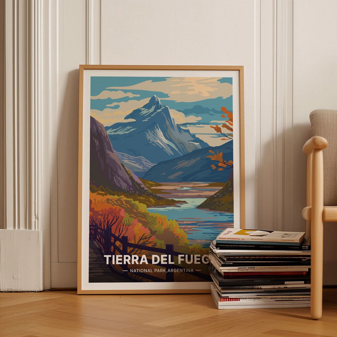 Tierra Del Fuego National Park Poster Argentina Scenic Landscape Ushuaia Travel Art South America Decor Unique Wall Art Gift C20 1716