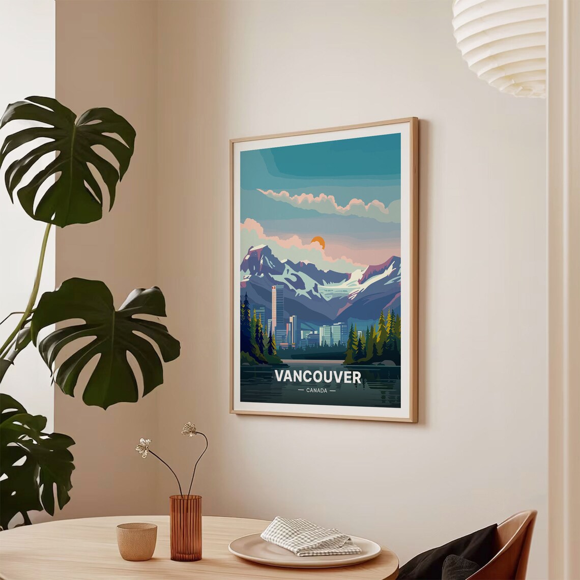 Vancouver Canada Vintage Style Travel Poster - Image 2