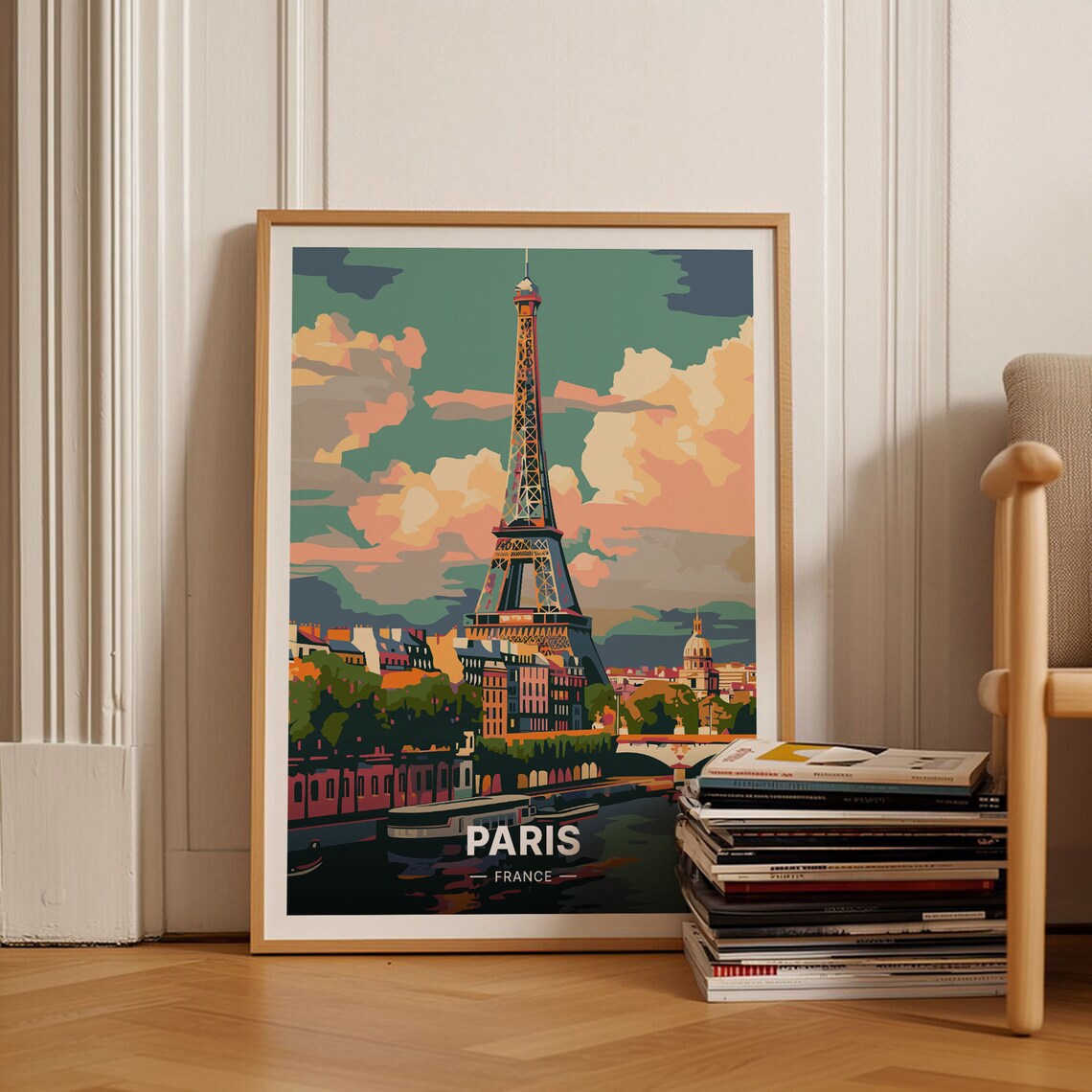 Paris Eiffel Tower Home Decor Travel Poster