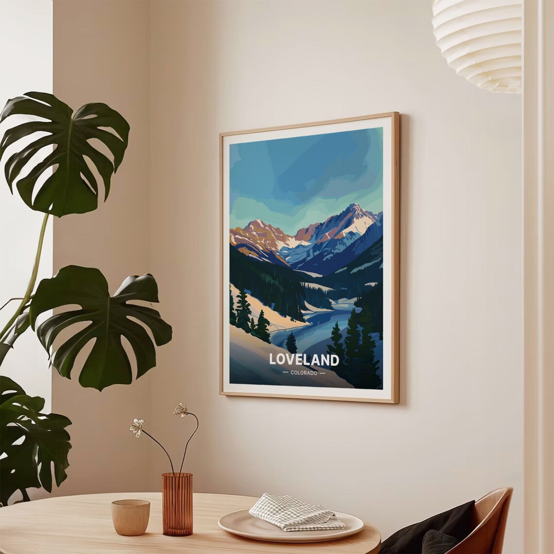 Loveland Colorado Snowy Mountain Valley Winter Travel Poster - Image 2