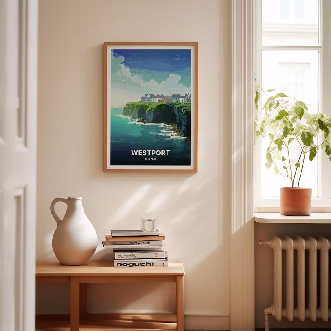 Westport Ireland Clifftop Town Teal Sea Dramatic Coastline Poster - Image 4