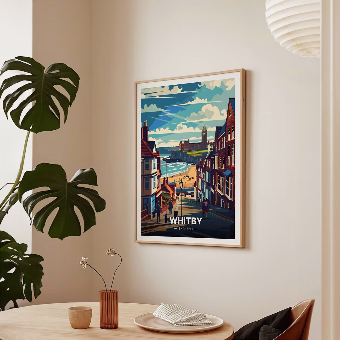 Whitby England Travel Poster, Coastal Town Art Print - Image 2