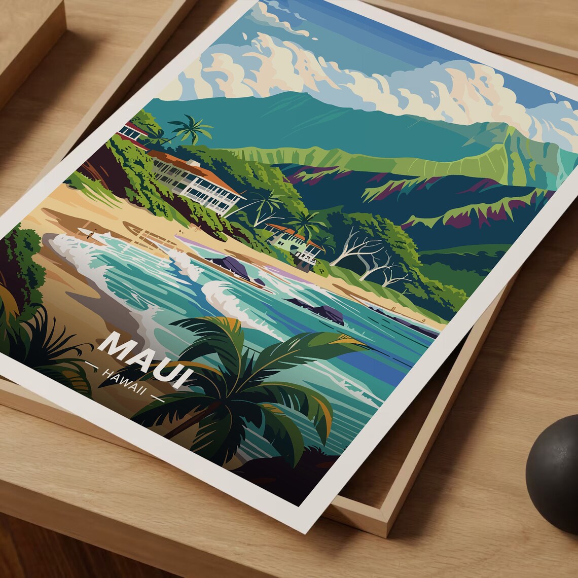 Maui Travel Poster, Hawaii Tropical Home Decor - Image 3