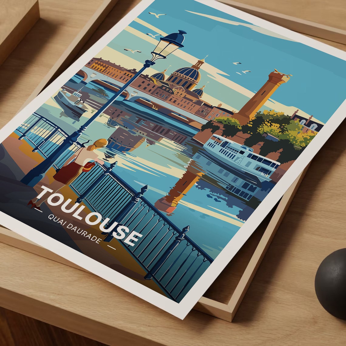 Toulouse France Skyline Poster French Riviera Travel Art Cityscape Wall Decor Housewarming Birthday Gift Idea C20 966 - Image 3