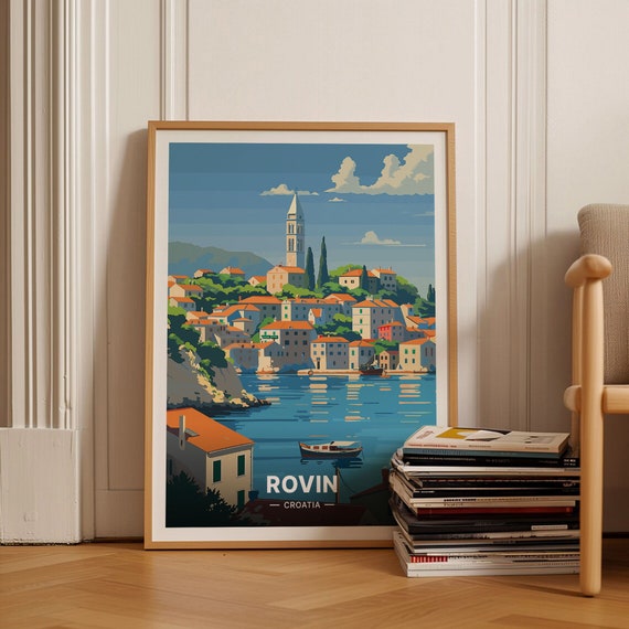 Croatia Travel Poster Rovin Scenic Wall Art Unique Home Decor Wanderlust Inspiring Gift C20 1861