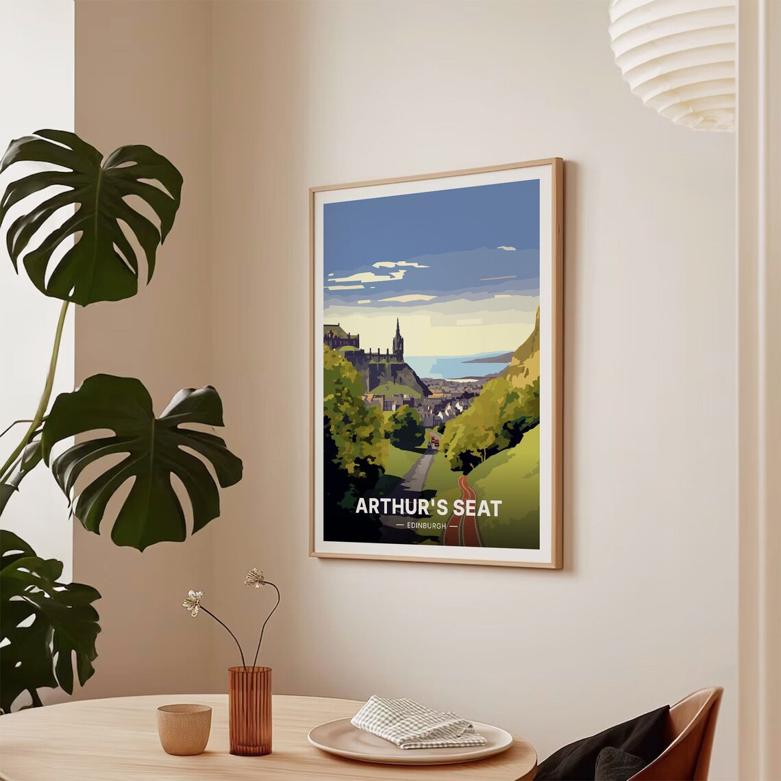 Arthur's Seat Edinburgh Travel Poster, Scotland Landscape - Image 2