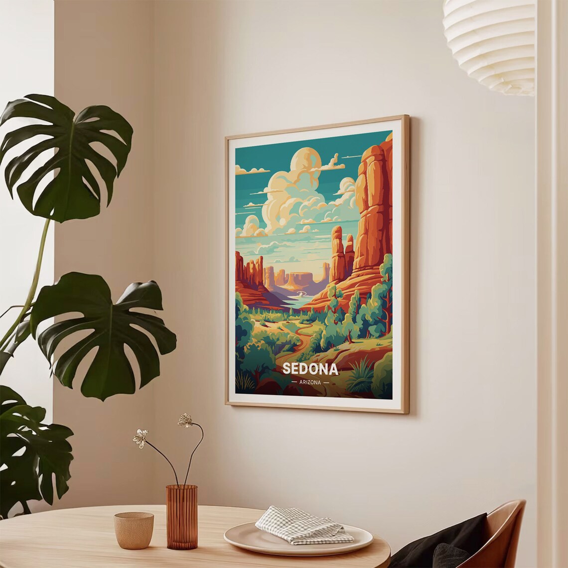 Sedona Arizona Travel Poster, Desert Landscape Art Print - Image 2