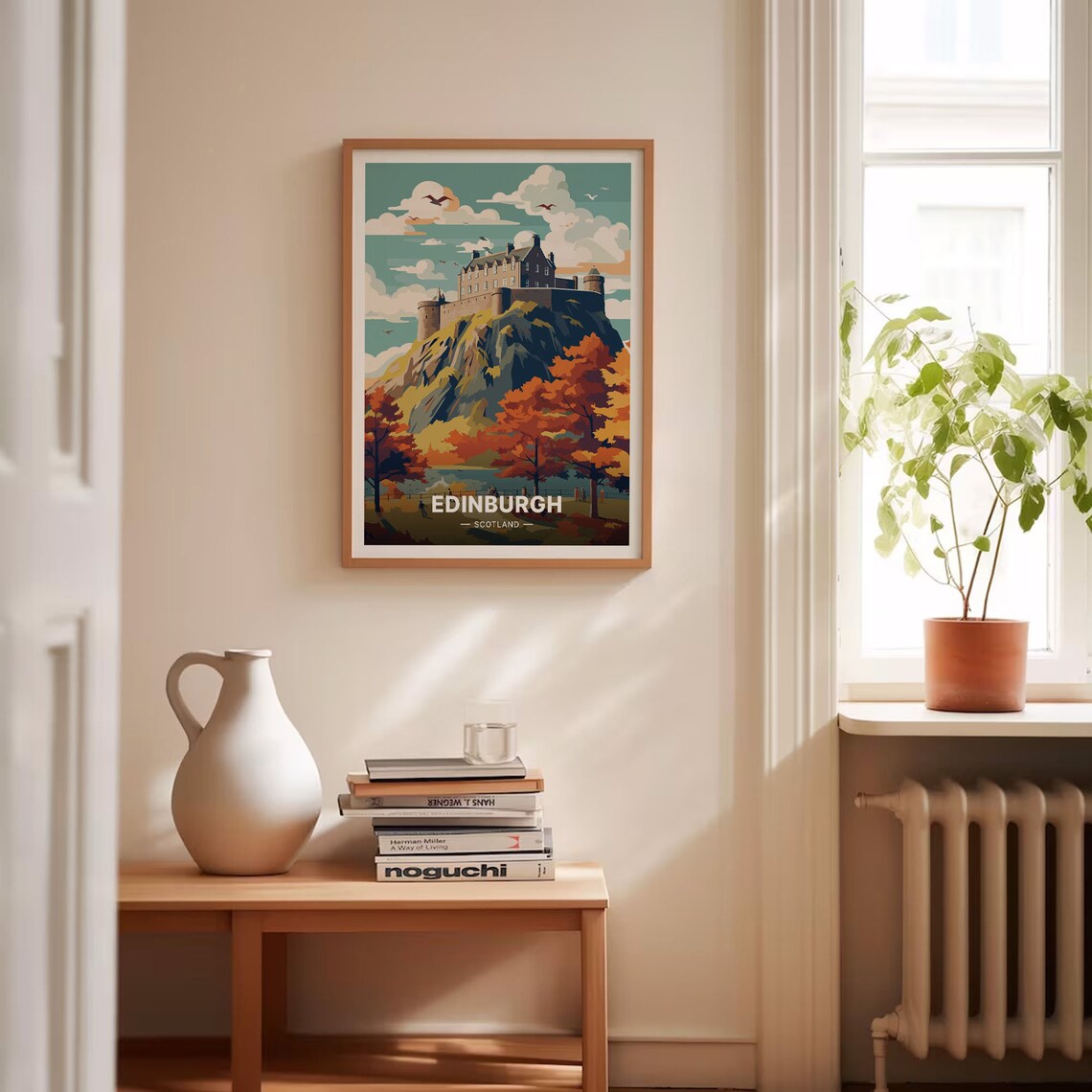 Edinburgh Scotland Travel Poster, Castle Cityscape - Image 4