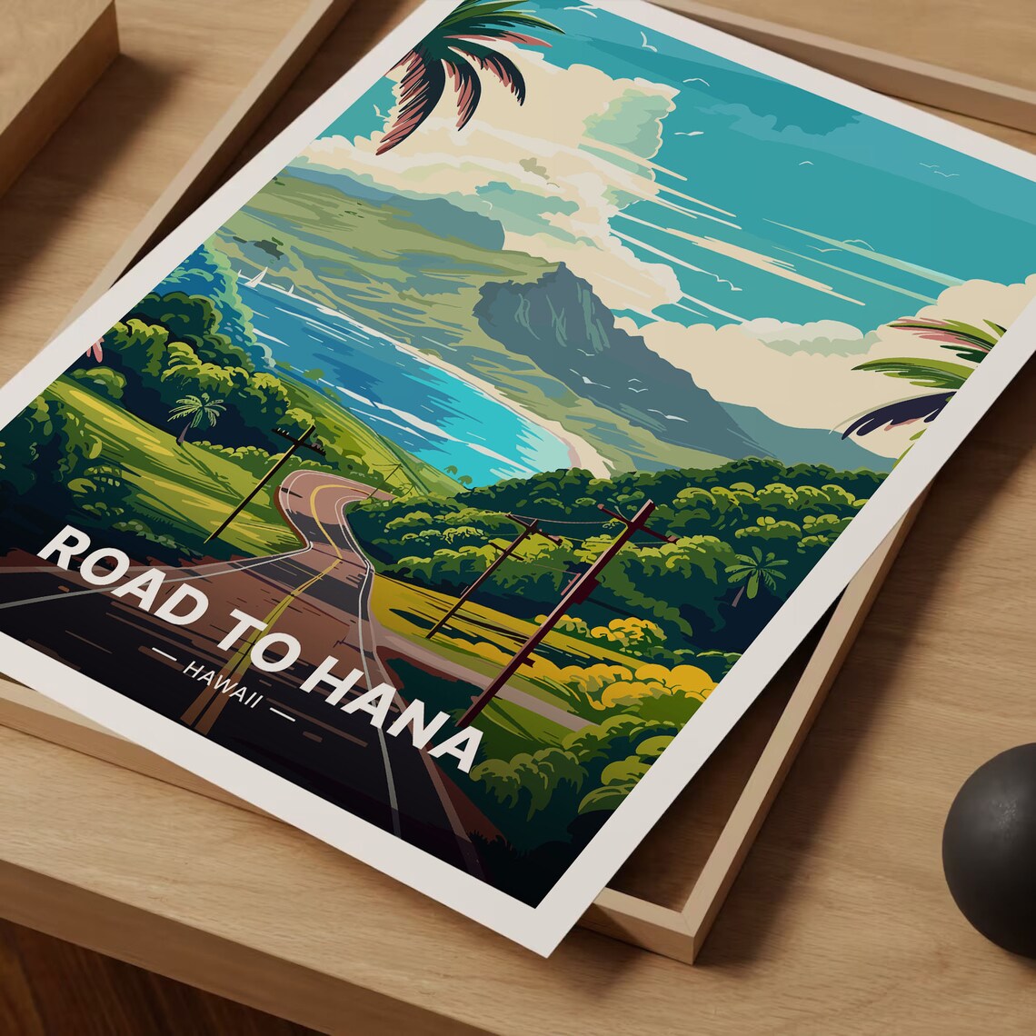 Hawaii Road To Hana Travel Poster, Scenic Home Decor - Image 3