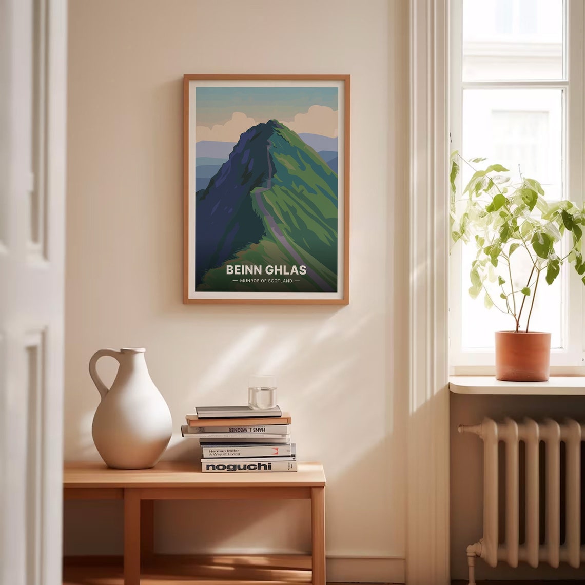 Beinn Ghlas Scotland Munro Mountain Ridge Hiking Travel Art Poster - Image 4
