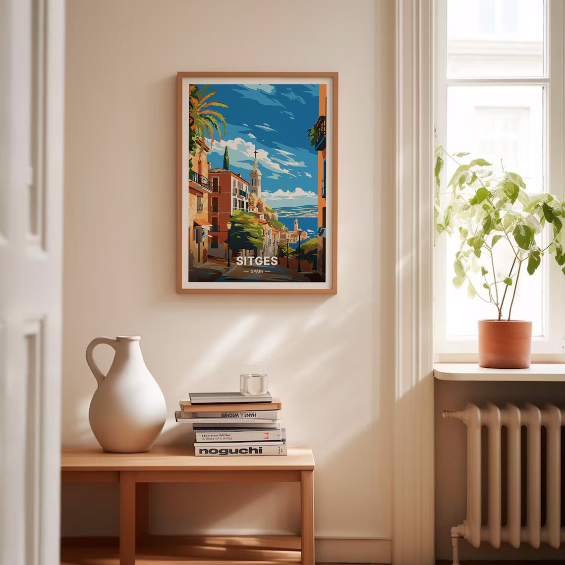 Sitges Spain Travel Poster, Artistic Home Office Decor - Image 4