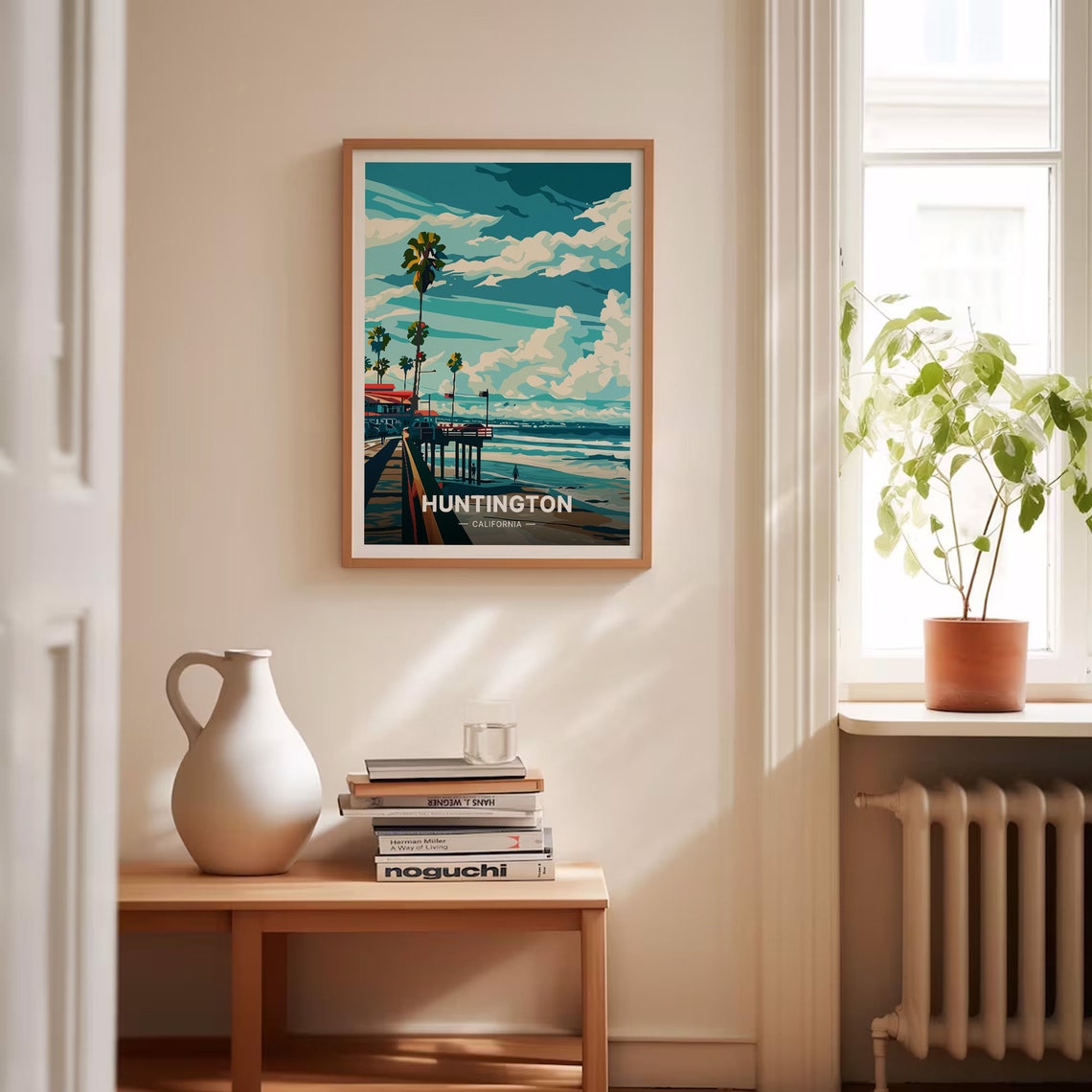 Huntington Beach Pier California Coastal Sunset Surf Travel Poster - Image 4