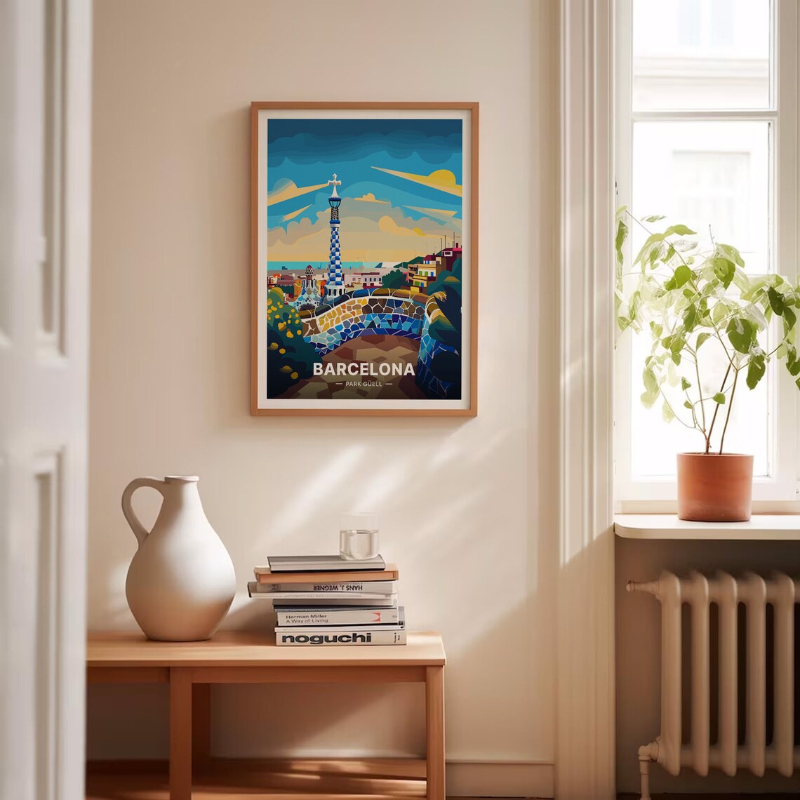 Barcelona Park Gell Travel Poster, Home Office Decor - Image 4
