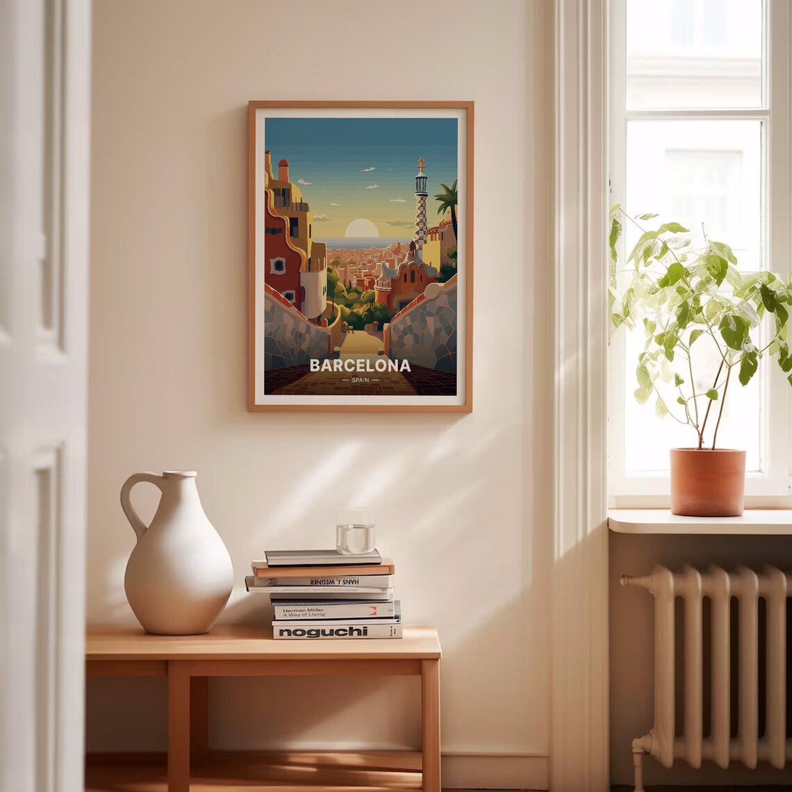 Barcelona Cityscape Travel Poster, City Wall Decor - Image 4