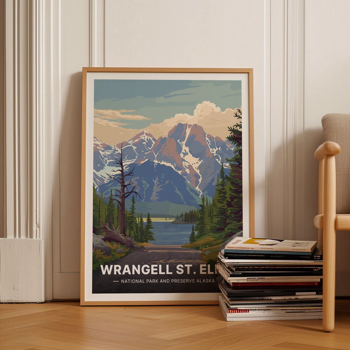 Wrangell St Elias Alaska National Park Alpine Mountain Lake Poster