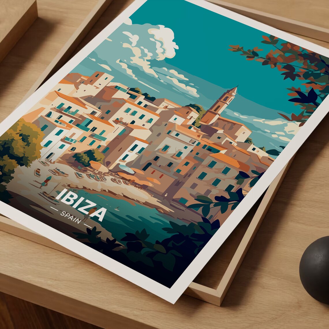 Ibiza Spain Travel Poster, Mediterranean Decor Art Print - Image 3