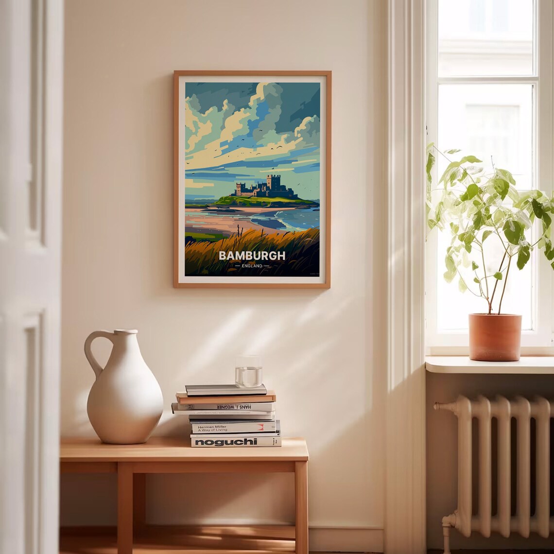 Bamburgh Castle England Travel Poster, Home Decor - Image 4