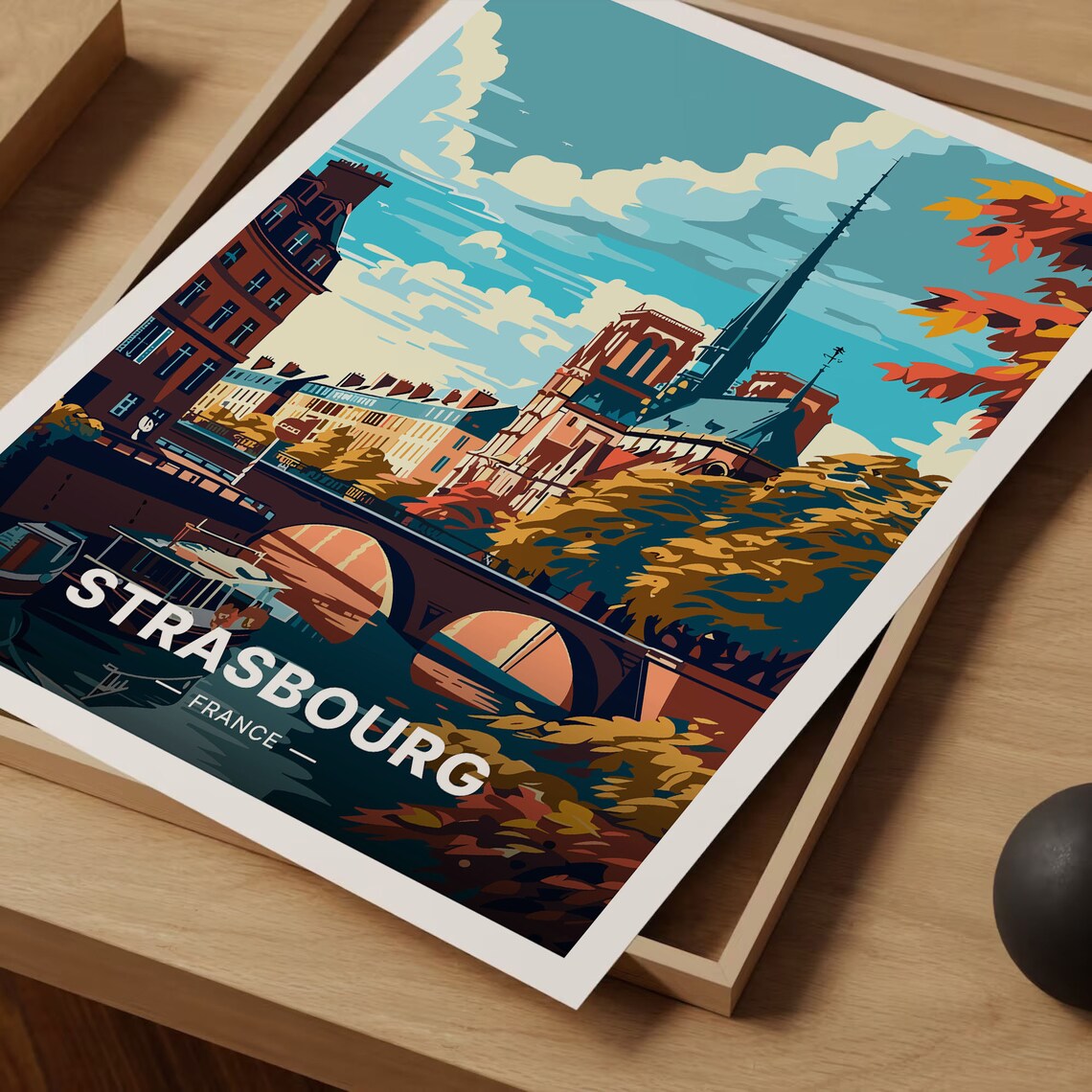Strasbourg Travel Poster, France Cityscape Art Print - Image 3