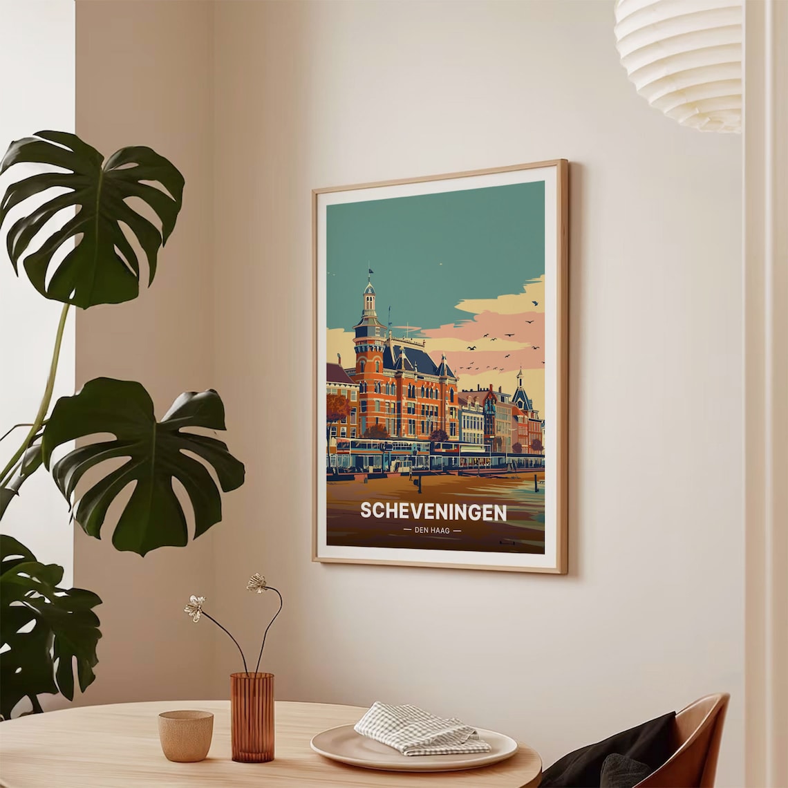 Scheveningen Den Haag Netherlands Grand Seaside Resort Travel Poster - Image 2