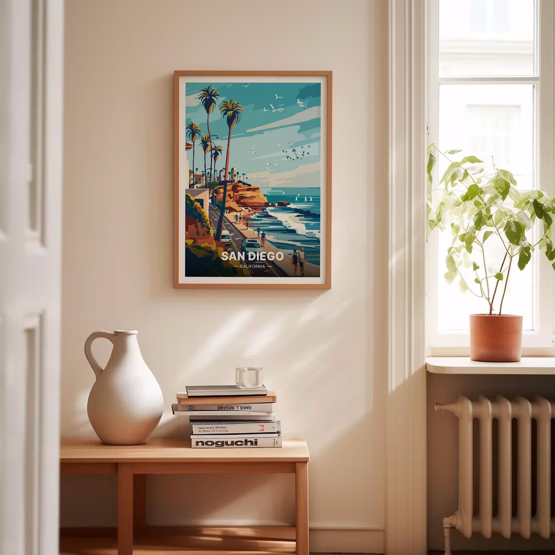San Diego La Jolla Travel Poster, Coastal Landscape - Image 4