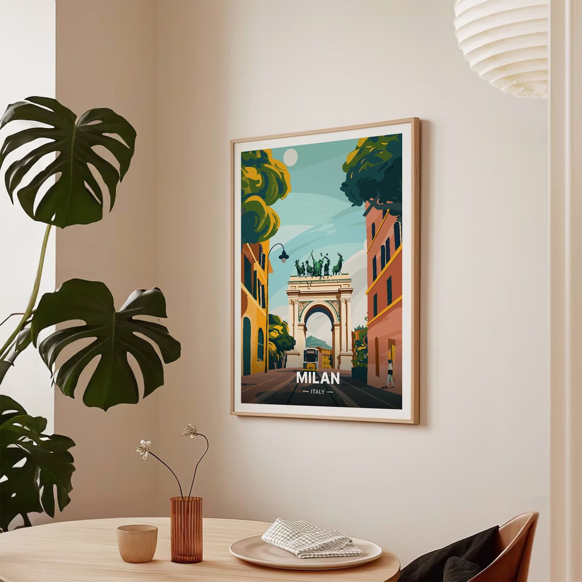 Milan Vintage Travel Poster, Italy Wall Art - Image 2