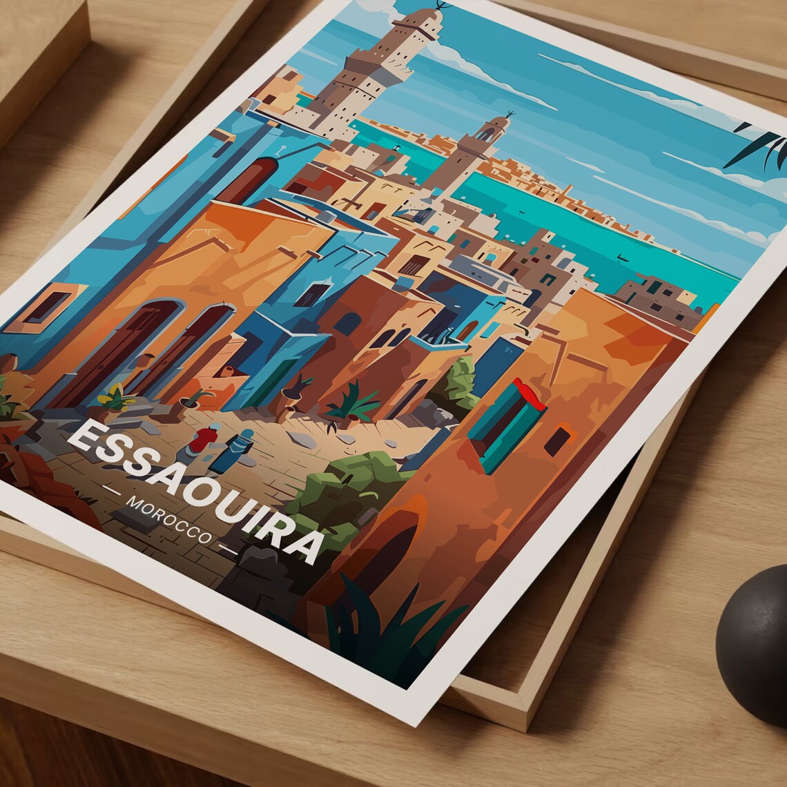 Essaouira Morocco Travel Poster, Wanderlust Art - Image 3