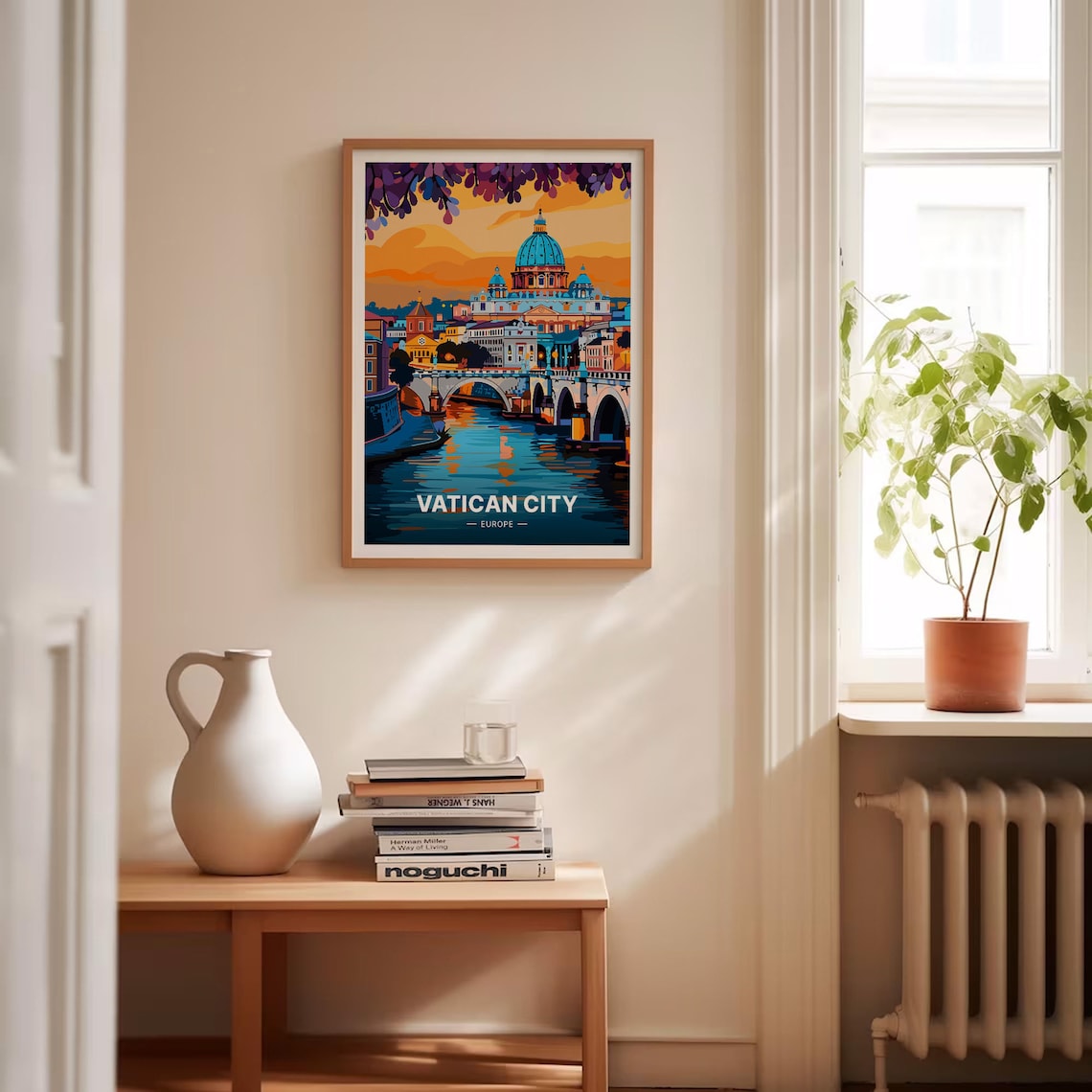 Vatican City Travel Poster, Mid-Century Modern Decor - Image 4