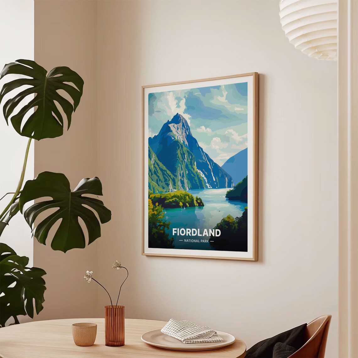 New Zealand Fiordland National Park Travel Poster - Image 2