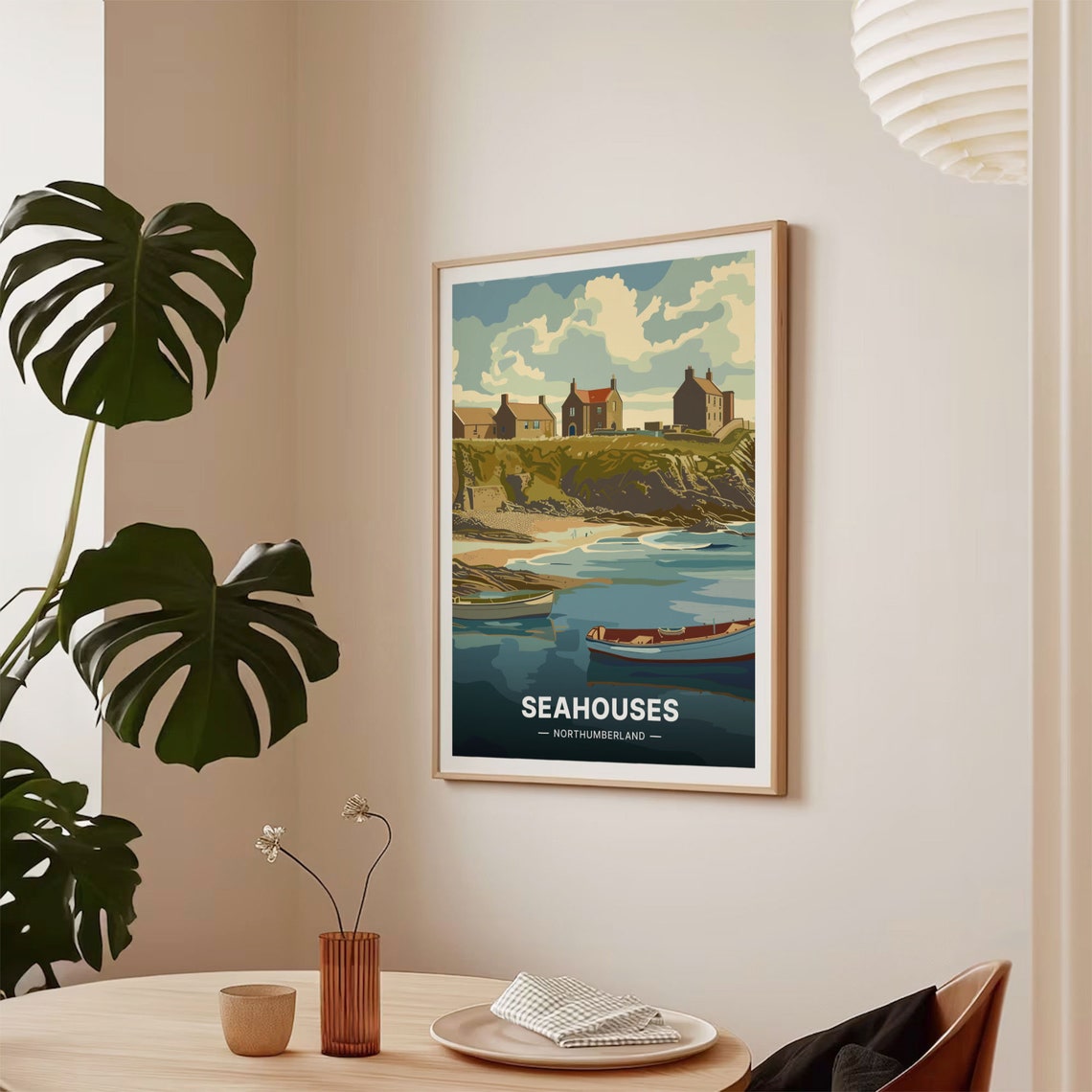 Seahouses Northumberland Coastal Seaside Fishing Village Poster - Image 2
