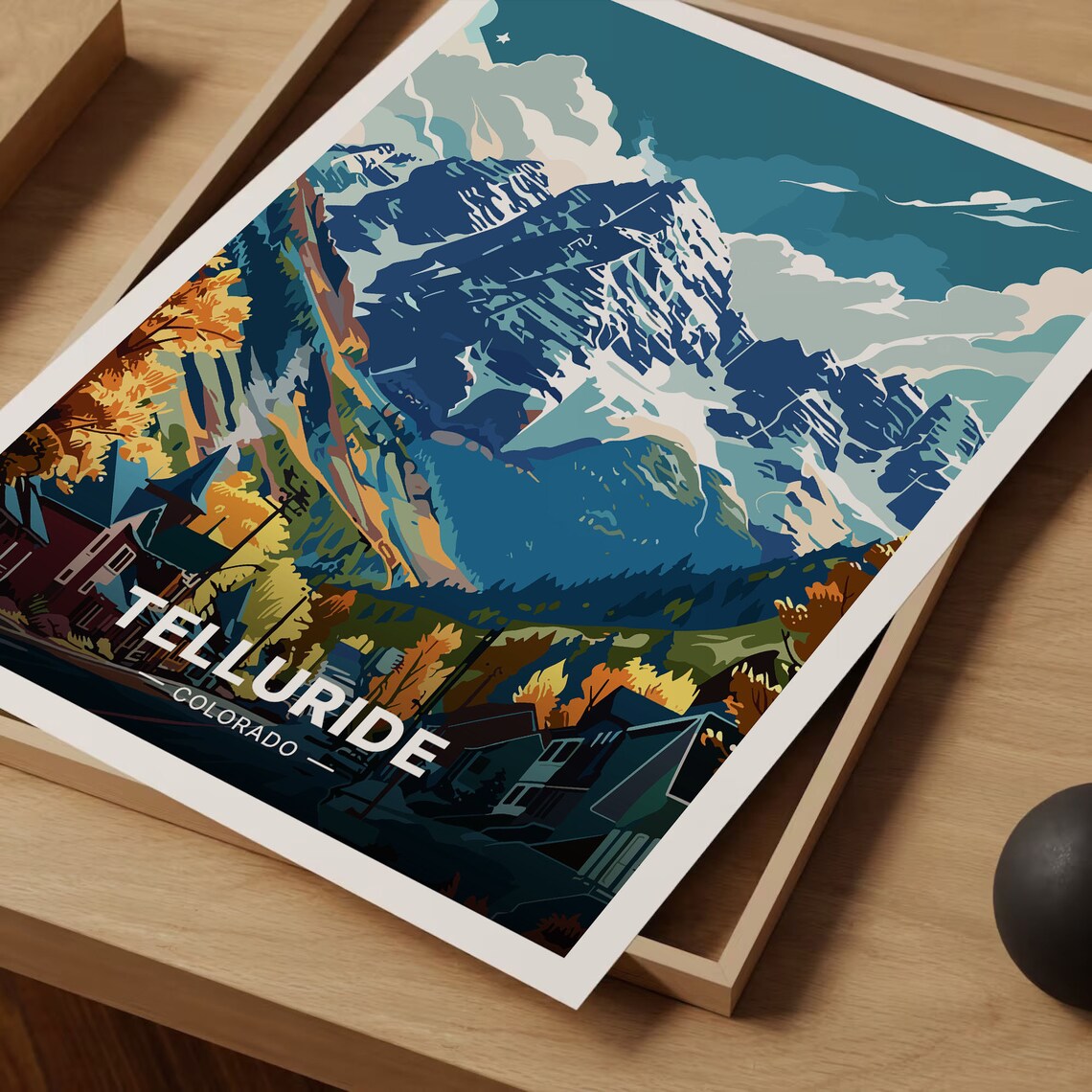 Telluride Travel Poster, Colorado Scenic Landscape - Image 3