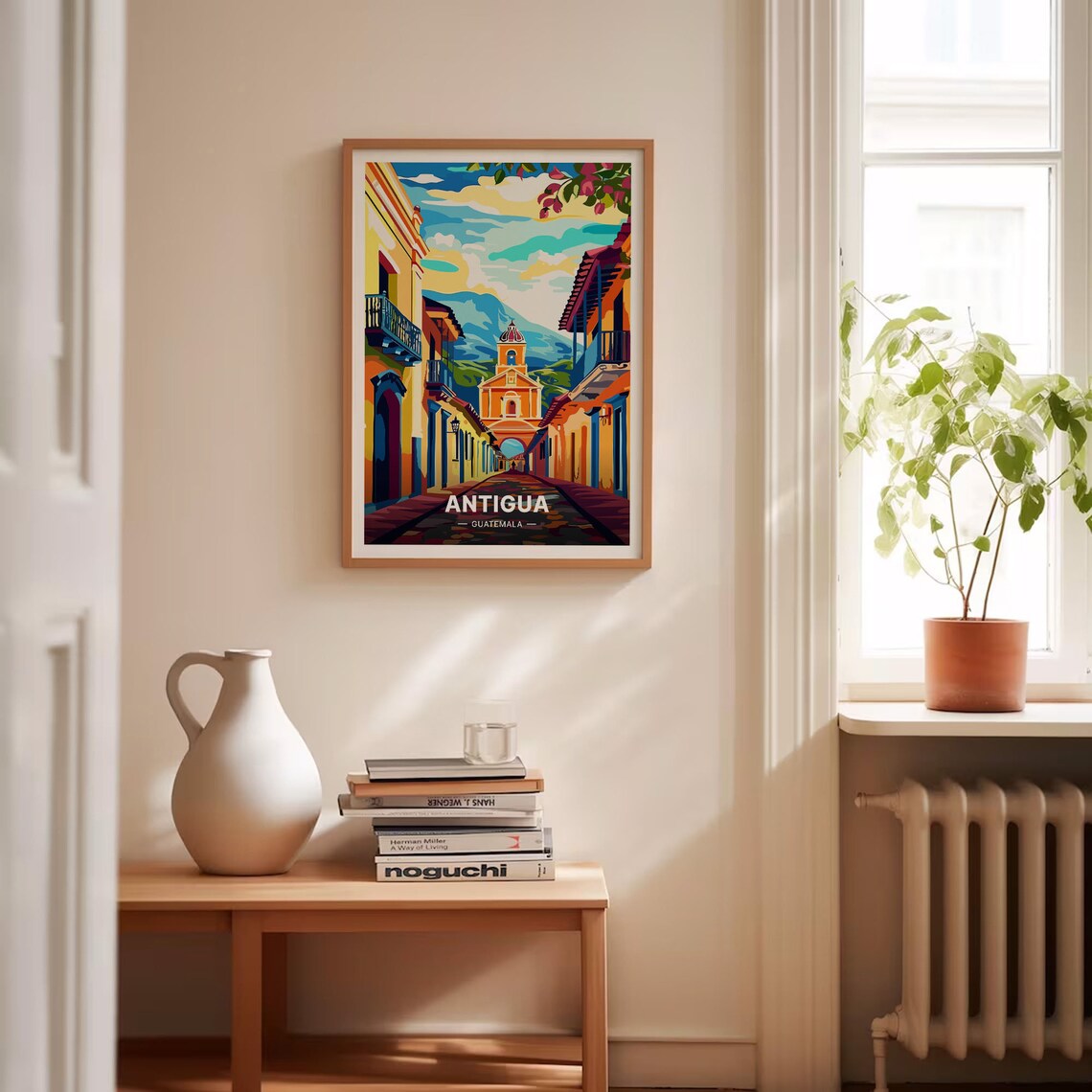 Antigua Guatemala Travel Poster, Mid-Century Modern Art - Image 4