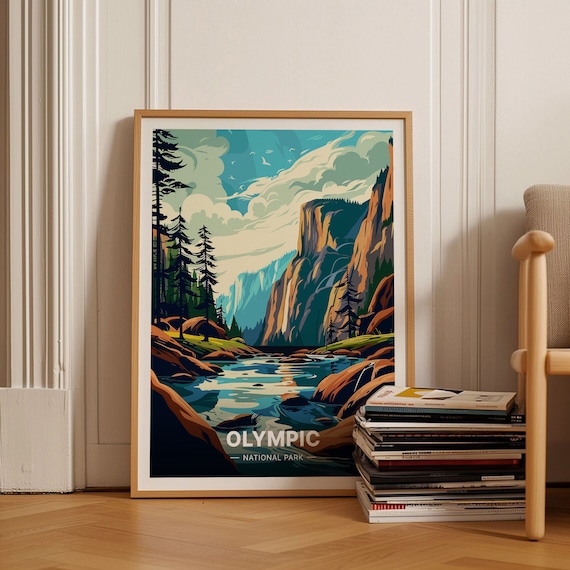Olympic National Park Washington River Canyon Wilderness Poster