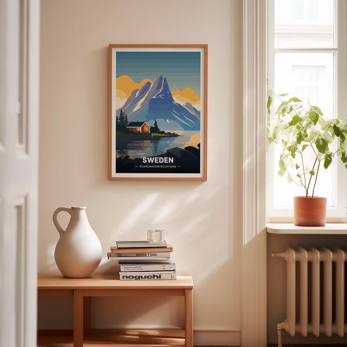 Sweden Travel Poster, Scandinavian Mountains Art - Image 4