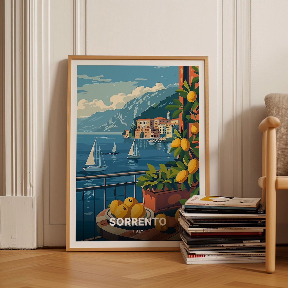 Sorrento Italy Lemon Coast Travel Poster