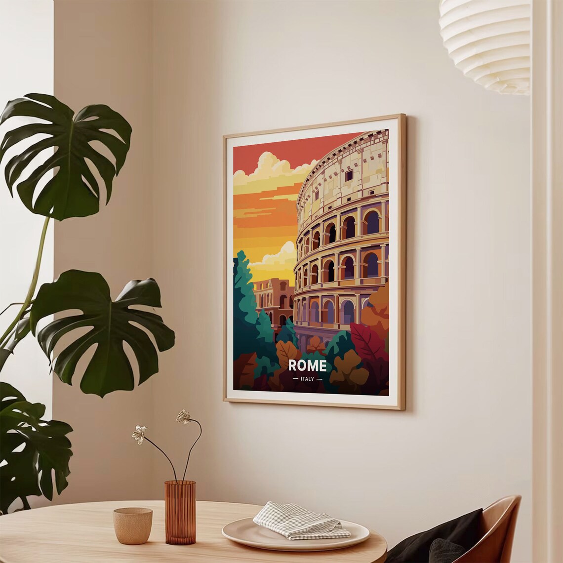 Rome Colosseum Travel Poster, Italy City Decor - Image 2