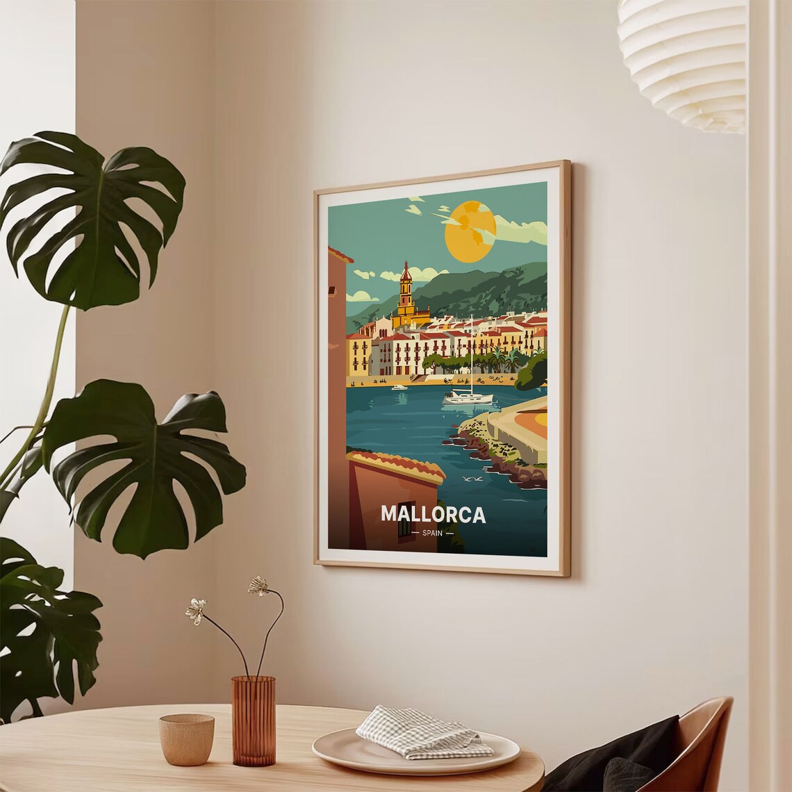 Mallorca Spain Travel Poster, Mediterranean Decor - Image 2