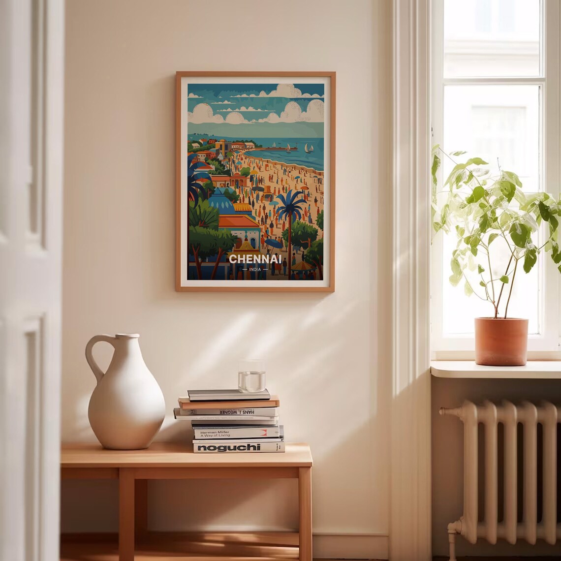 Chennai India Travel Poster, Vibrant City Landscape - Image 4