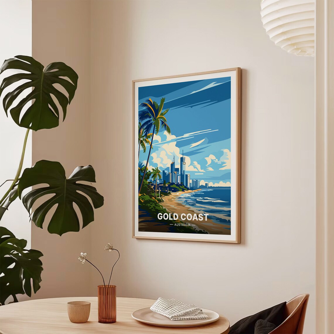 Gold Coast Australia Travel Poster, Coastal Theme - Image 2