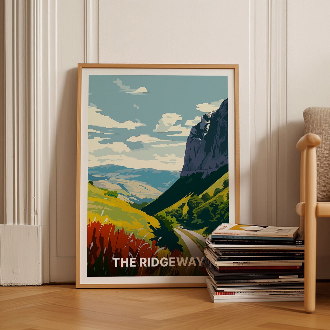 The Ridgeway England Ancient Chalk Downland Trail Travel Poster