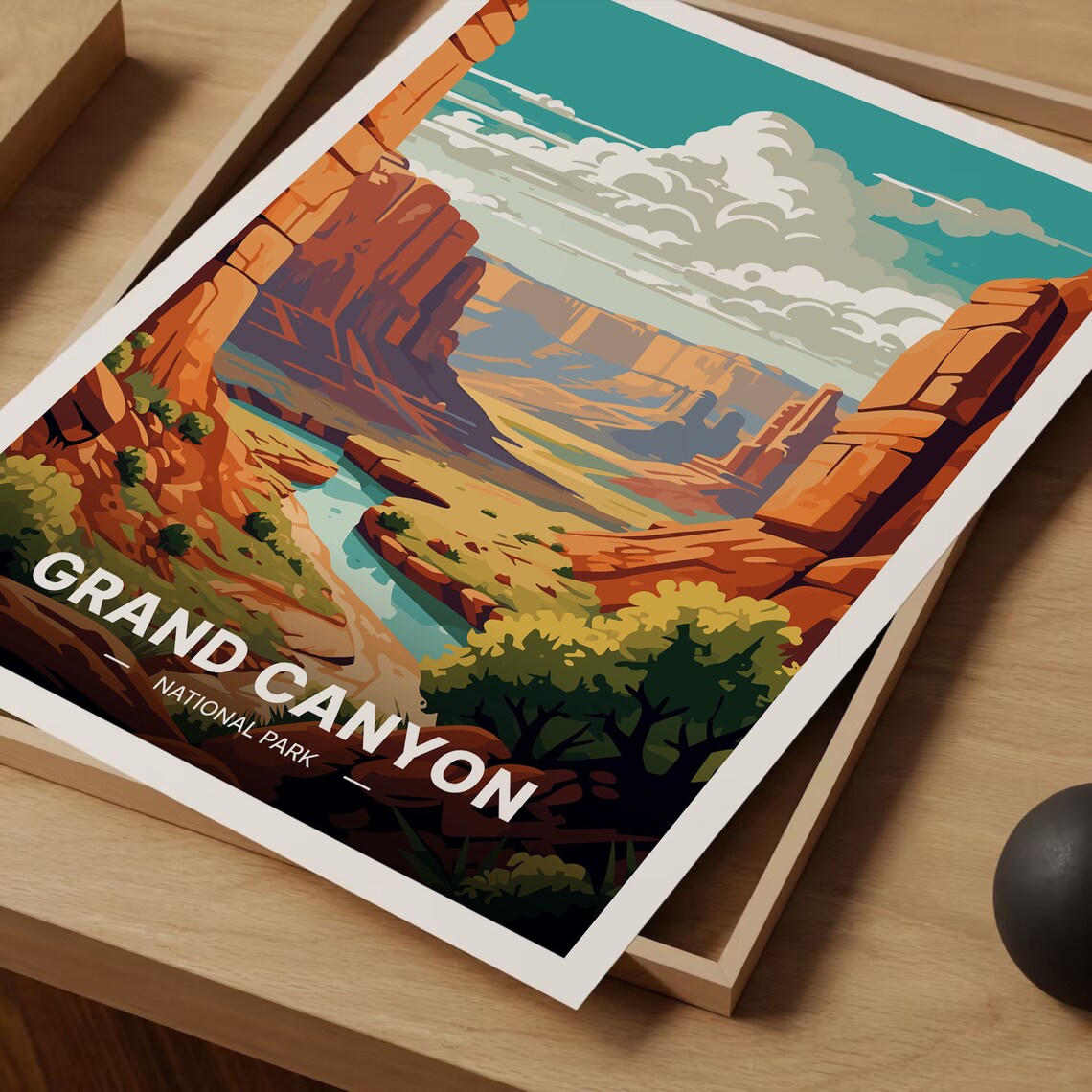 Grand Canyon Travel Poster, Arizona Landscape Art - Image 3