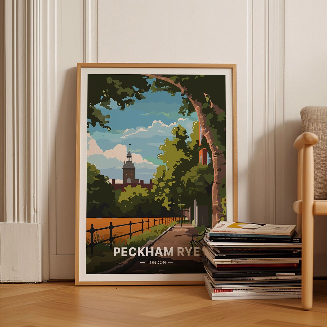 London Travel Poster, Peckham Rye Park South London