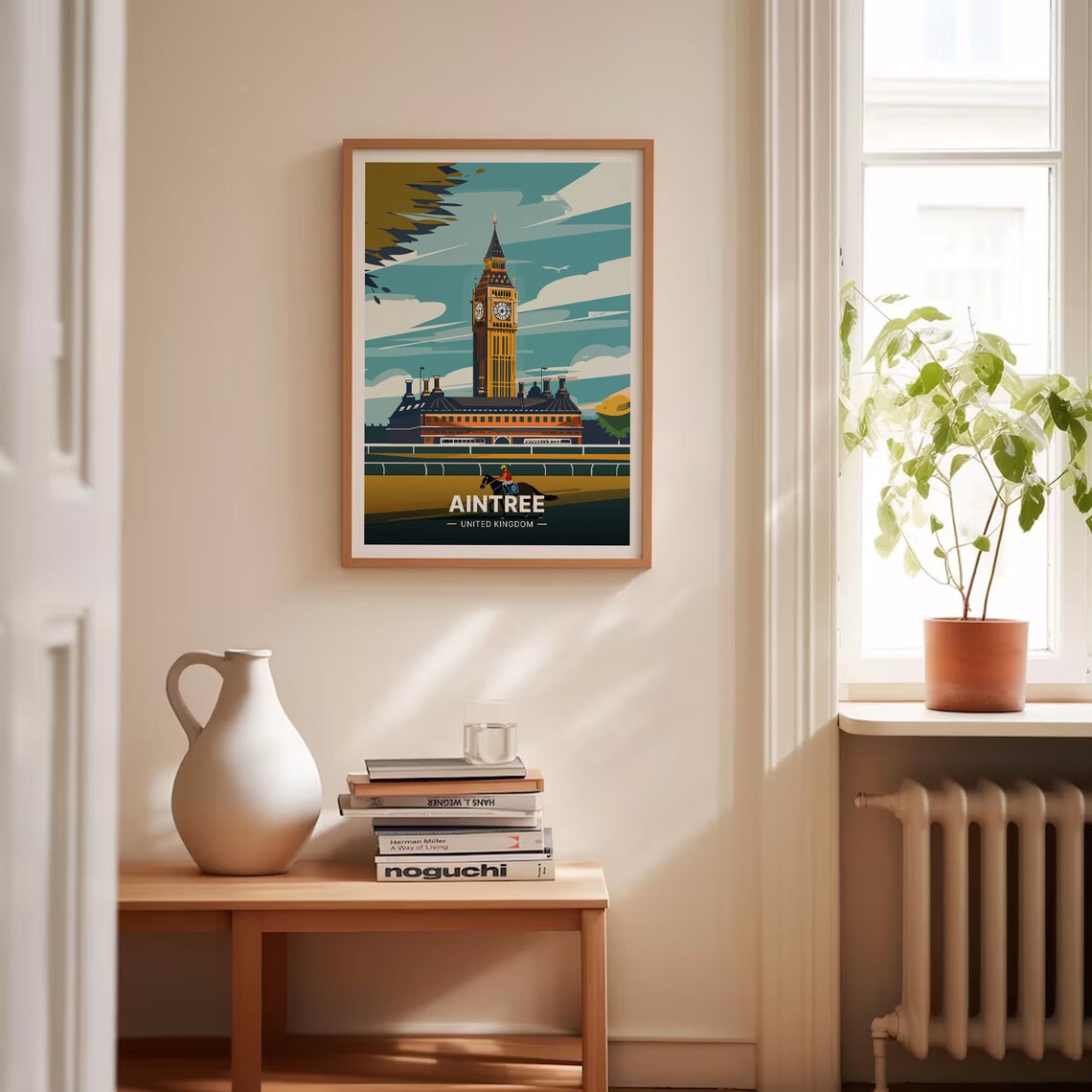 Aintree United Kingdom Horse Race Day Clock Tower Travel Poster - Image 4